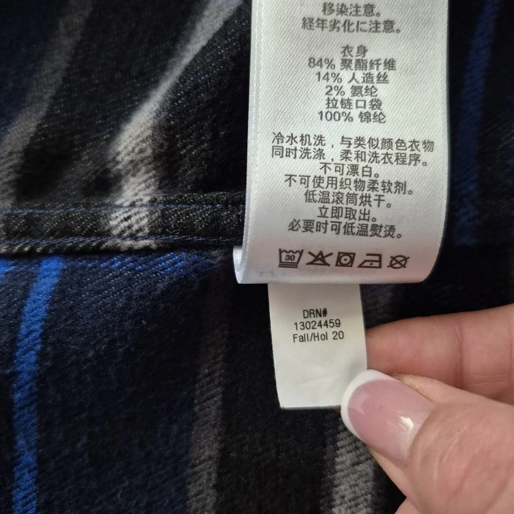 Eddie‎ Bauer Shirt Mens XL Blue Plaid Mountain OPS Classic Fit Long Sleeve